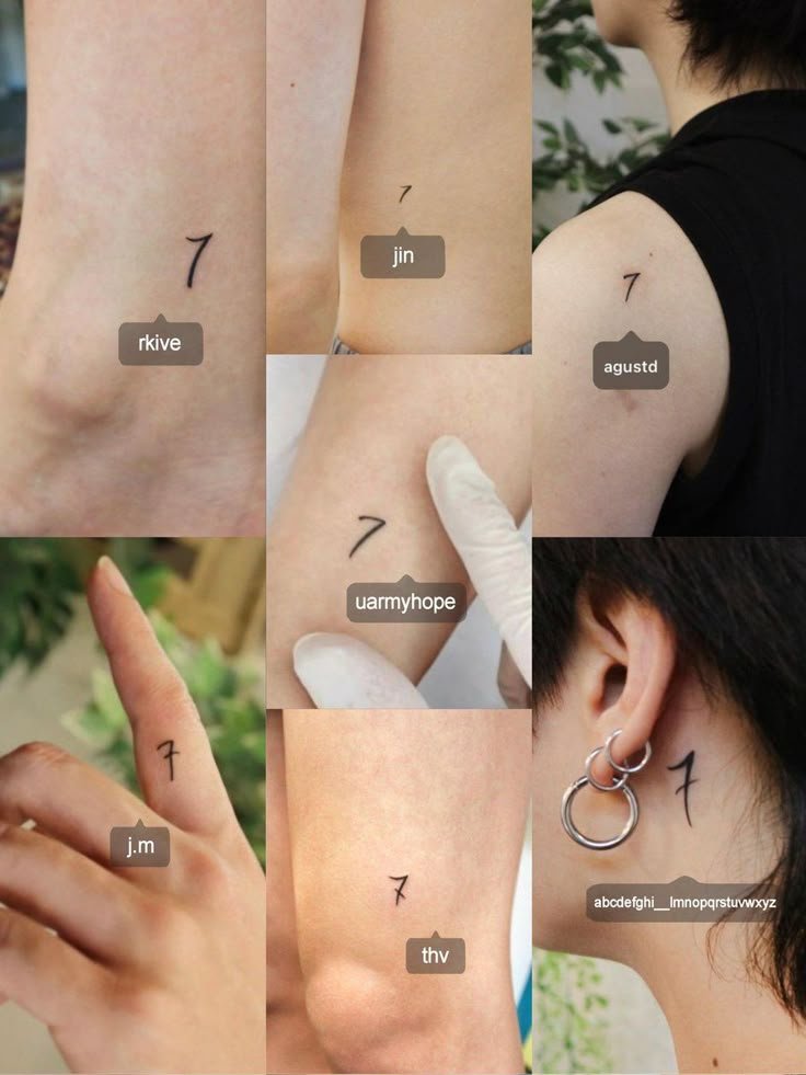bts seven tattoos bts will always be seven members ) bts seven tattoos bts will always be seven members )